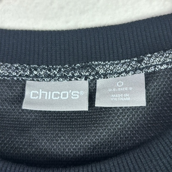 Chico's Snake Skin Print Jacquard T-Shirt Size Small Casual Grunge Workwear - Picture 4 of 9